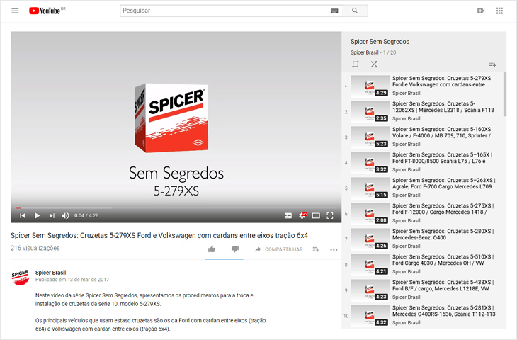 395 – Vídeos Técnicos Spicer